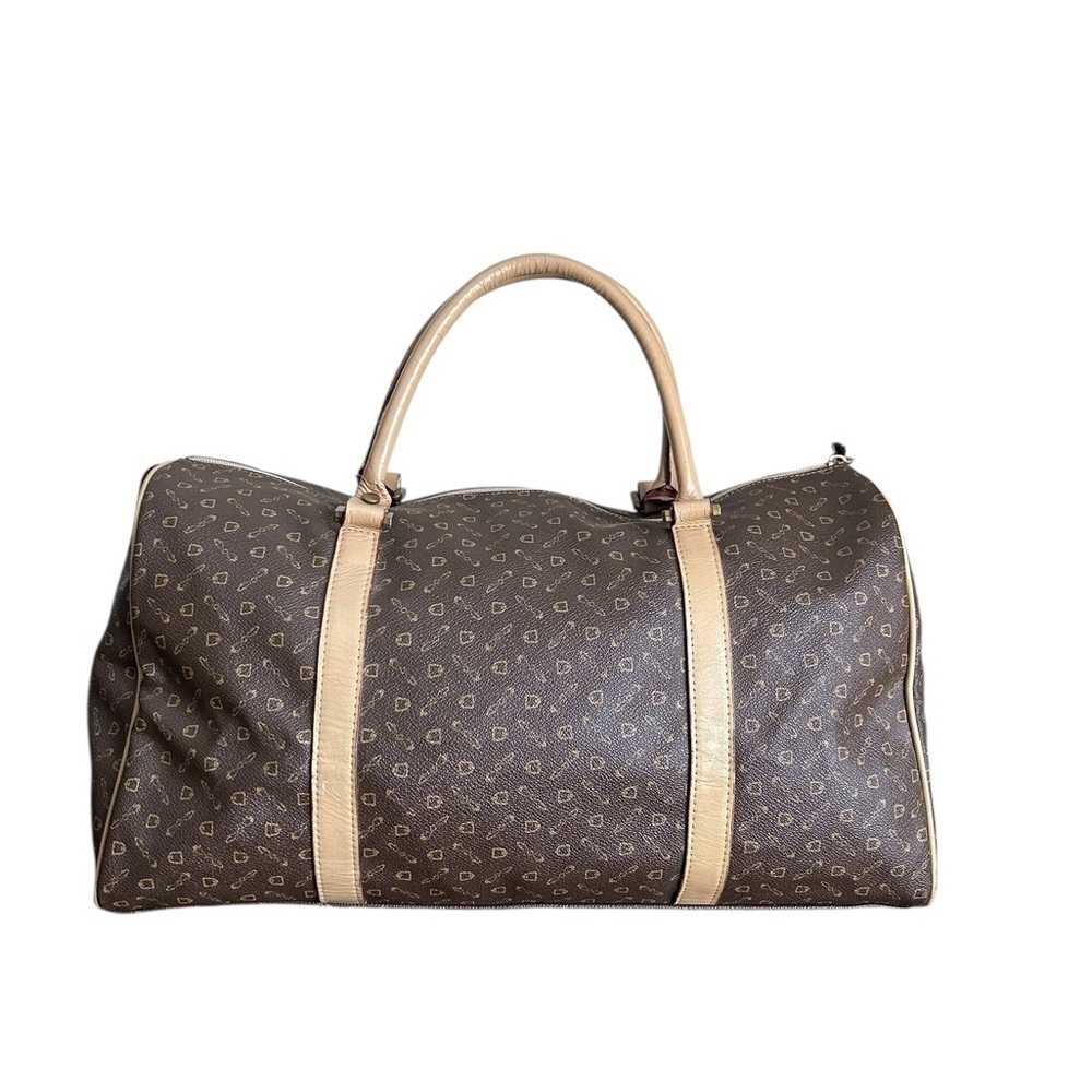 Brown Patterned Travelling  Duffel Bag